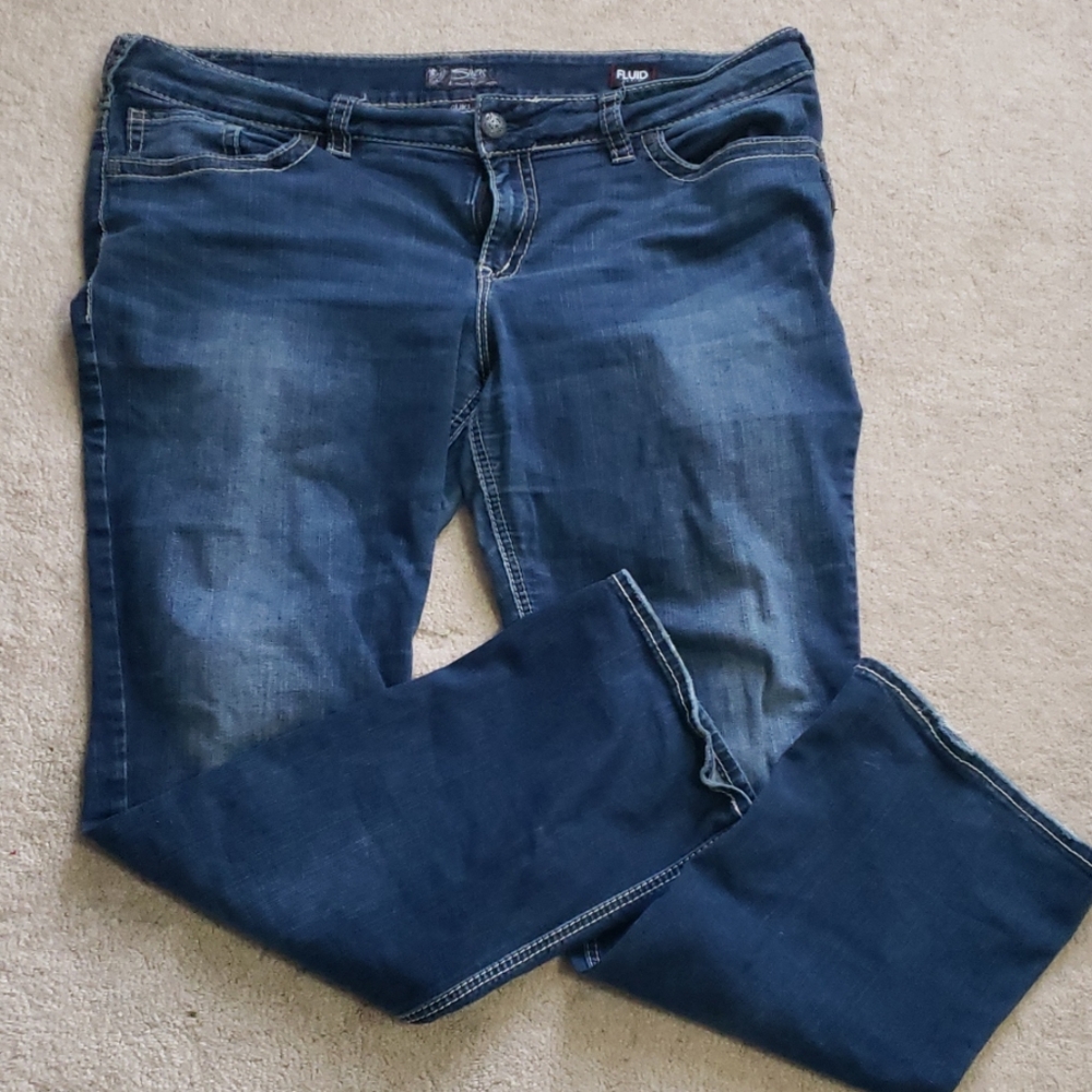 Womans silver jeans
